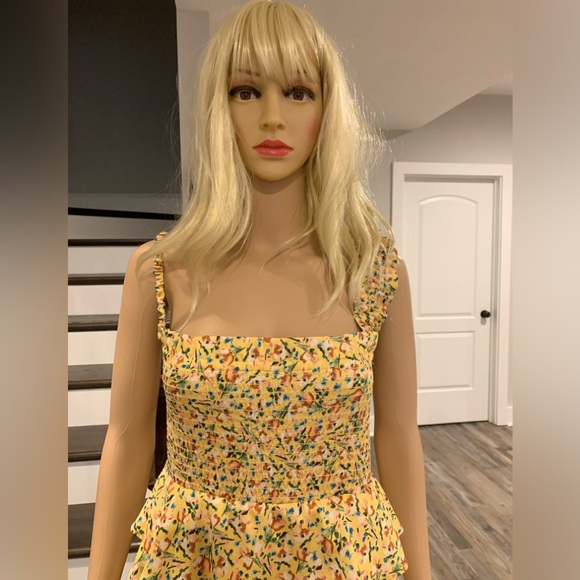 Petersyn Alcott midi dress in yellow printed crepe - Picture 6 of 6